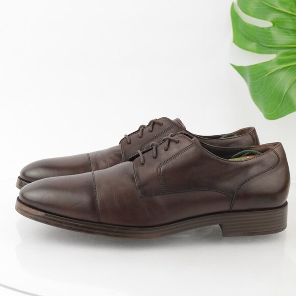 Cole Haan Mens Henry GrandOS Oxfords Size 11 M Brown Leather Cap Toe Dress Shoes main image 8